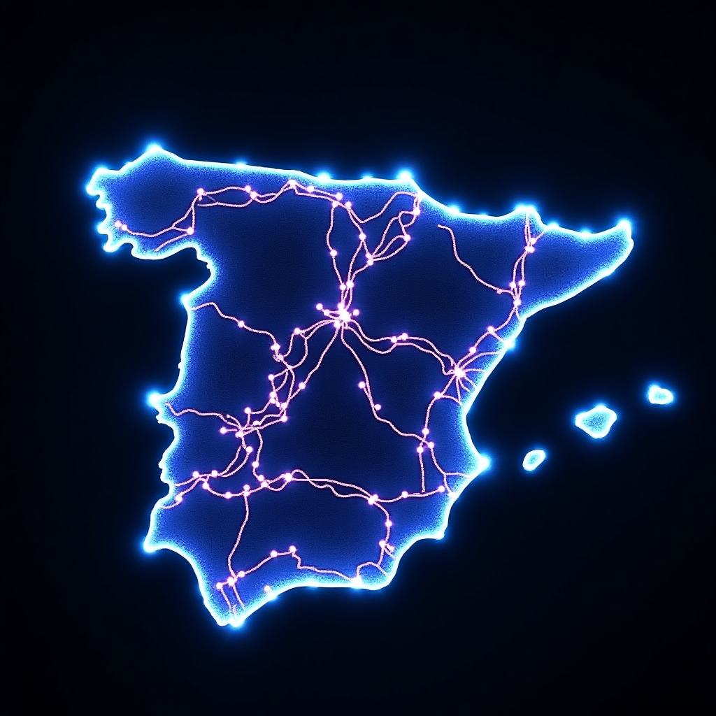 Mapa de cobertura de fibra óptica